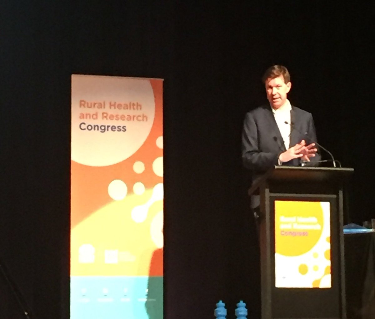 catherine_bourk's tweet photo. #RHRC2018 Richard Cheney discusses the Western NSWLHD Virtual Allied Health Service - agile and focussed on patient and community need. A virtual hospital could be next! #ruralhealth #ruralhealthresearch https://t.co/DT5euAlJXi