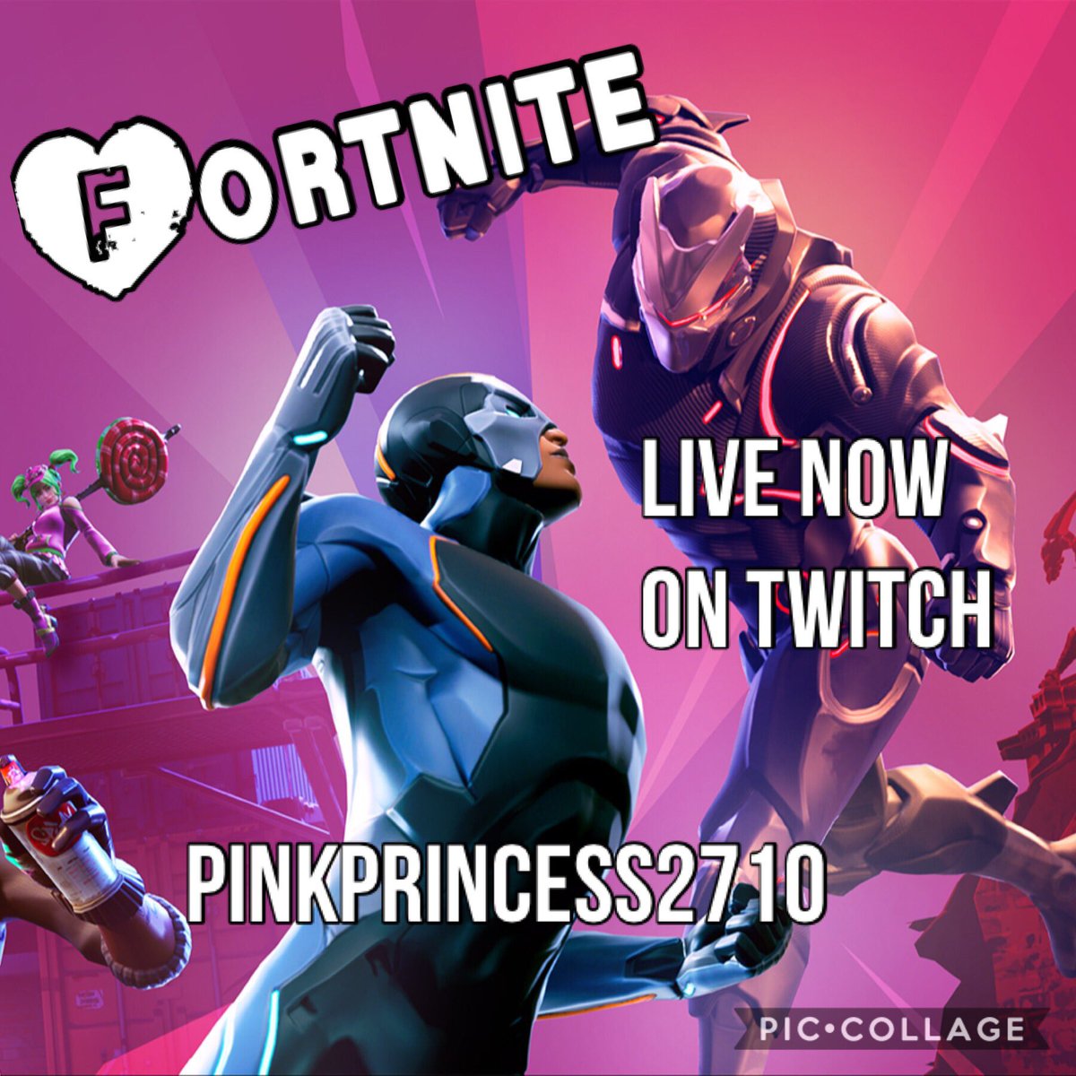 Pinkgaming2710's tweet photo. Gonna try stream daily, go follow for some noob gameplay and fun :) #fortnite #gaming #gamer #twitch #follow #subscribe #followforfollow #stream #girlgamer #daily #streamer #grow #love https://t.co/K2pL512th5