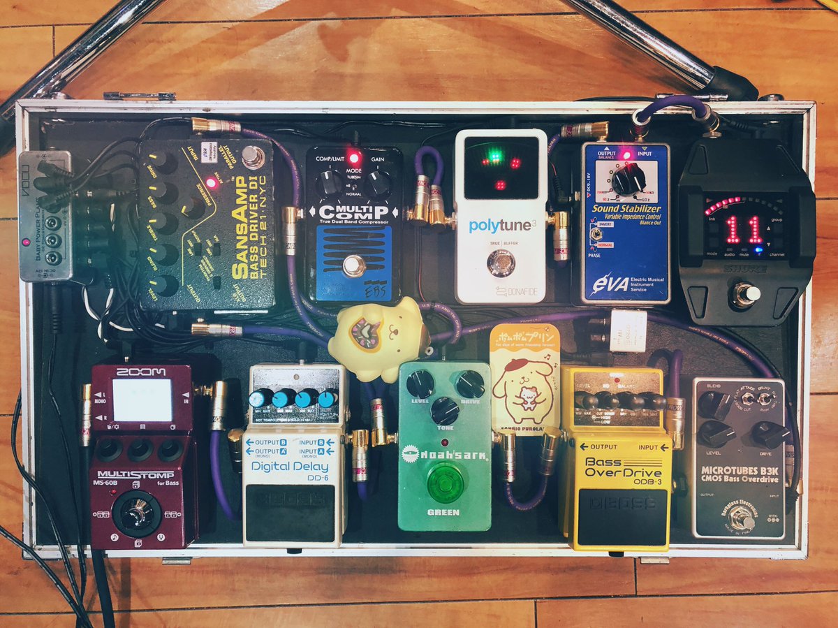 EVA電子さまにてエフェクターボードの固定し直し・全エフェクターと