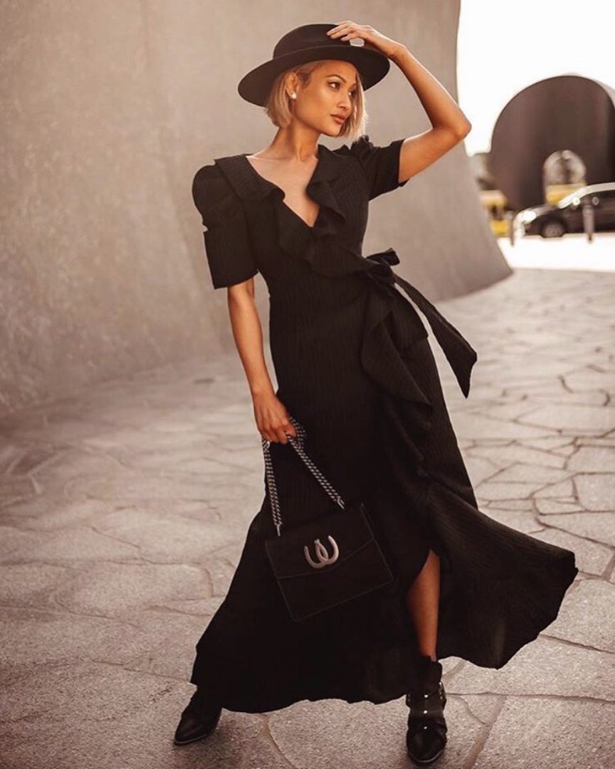 It’s almost wine time 🍷 babe <a href="/micahgianneli/">MICAH GIANNELI</a> wears our ADVANCE GOWN 〰 shop bit.ly/2Cszsnz