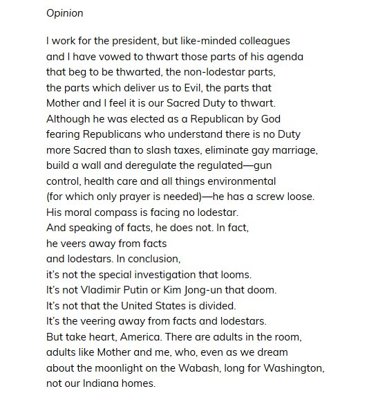 PoetsRTN's tweet image. We unearthed the first draft of the infamous New York Times op-ed... and it's written by poet Mark Williams. #poetsreadingthenews #OpEdGUESS