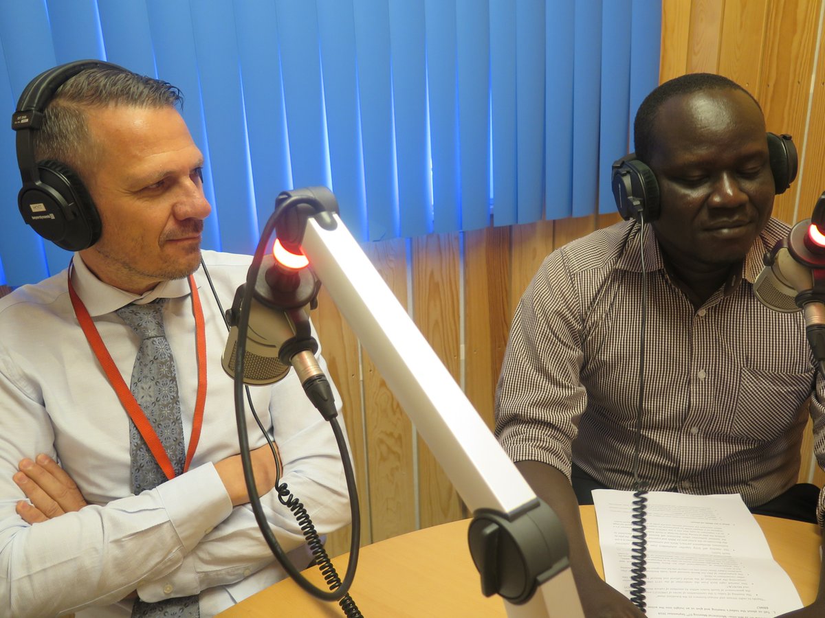 L-R: Mr. Koen Meyers, Natural World Heritage Expert and Mr. Becu Thomas, National Programme Officer, Culture, UNESCO Juba;