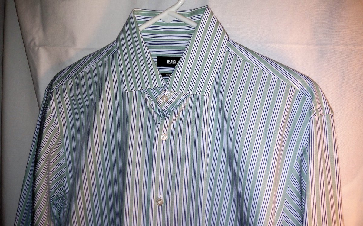 Fashionundstyle's tweet image. RT @whimsyandwicked: RT @EbayBoostNow: Boss Hugo Boss Men's Green Blue Striped Long Sleeve Button Front Shirt Size 16 ebay.com/itm/1327545328…

#HugoBoss #mens #buttonfront #shirt #fashion #clothing #ebay RT