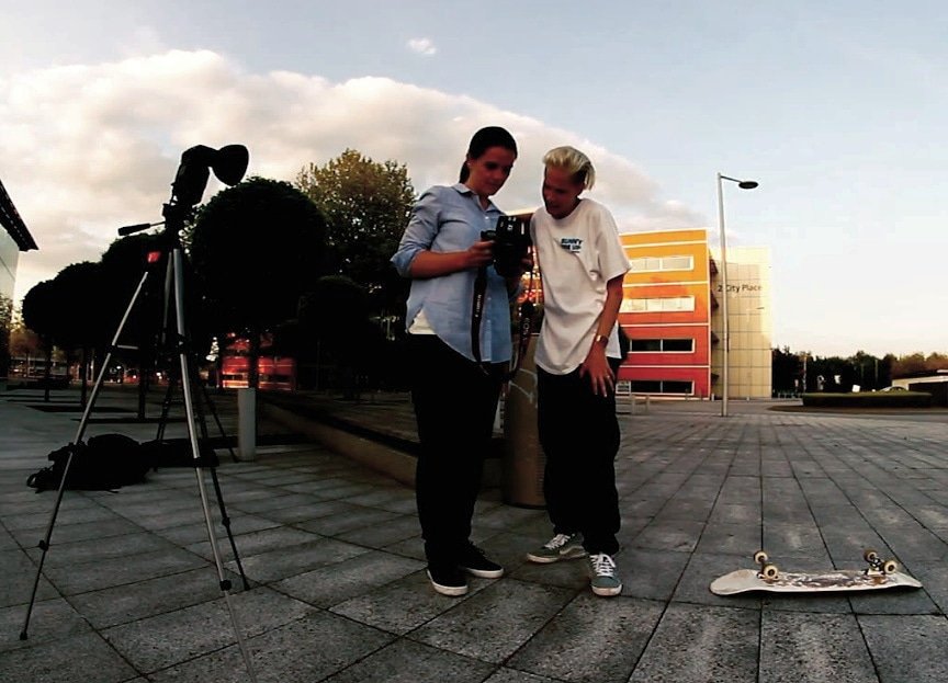 WeCanFly17's tweet photo. So hyped that @lucyadamsskate has teamed up with @lariattstore as their latest shop rider so here's a  #filmstill from #Wecanfly2 of @jennaselbyphoto &amp; @lucyadamsskate to celebrate
#femalefilmmakerfriday #skateboardingdocumentary https://t.co/iAvcumbu59