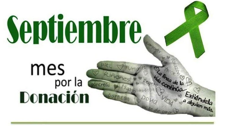 Septiembre es el mes de la donación voluntaria de Órganos y Tejidos!!! Hagamos posible esto cada vez más y más!!! #HablemosDeDonacion #SoyDonador #SinDonanteNoHayTrasplante #ConDonanteHayTrasplante