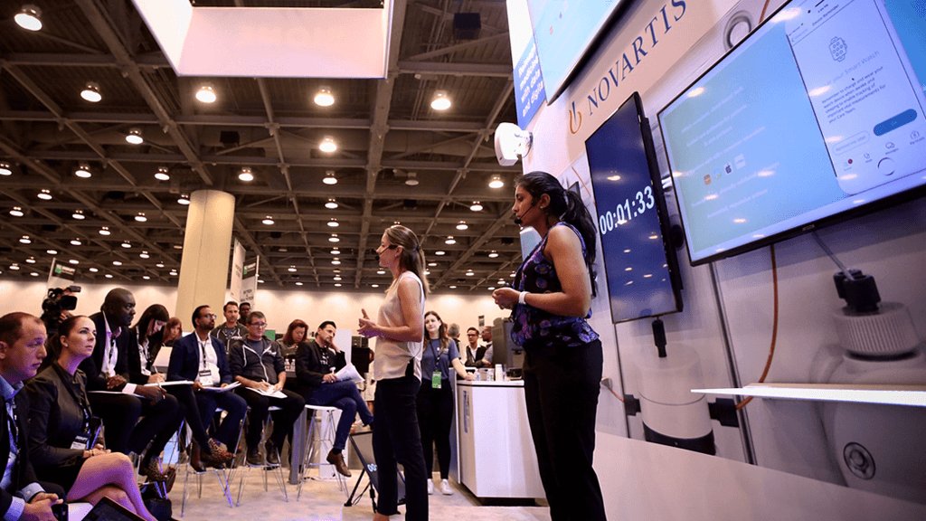 Novartis's tweet photo. Our 5 #NovartisHealthX Challenge finalists are reimagining medicine with digital and data. They’ve been selected from 30+ entries to pitch their #innovative solutions to monitor, manage &amp; predict worsening symptoms of #HeartFailure at #TCDisrupt https://t.co/YVqhtuJKHp