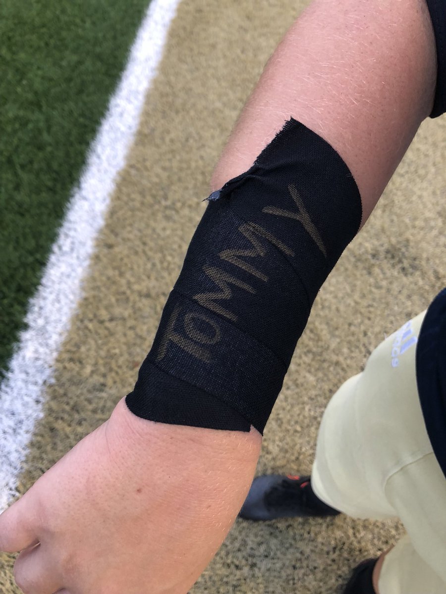 Chris_S_Hancock's tweet photo. A little tribute tonight at the @UCChristians football game. Carson displaying  @tommy_waters #2. He would have enjoyed the 43-0 win tonight @TeeKWaters @cheer4sbh https://t.co/FdykI0C6yp