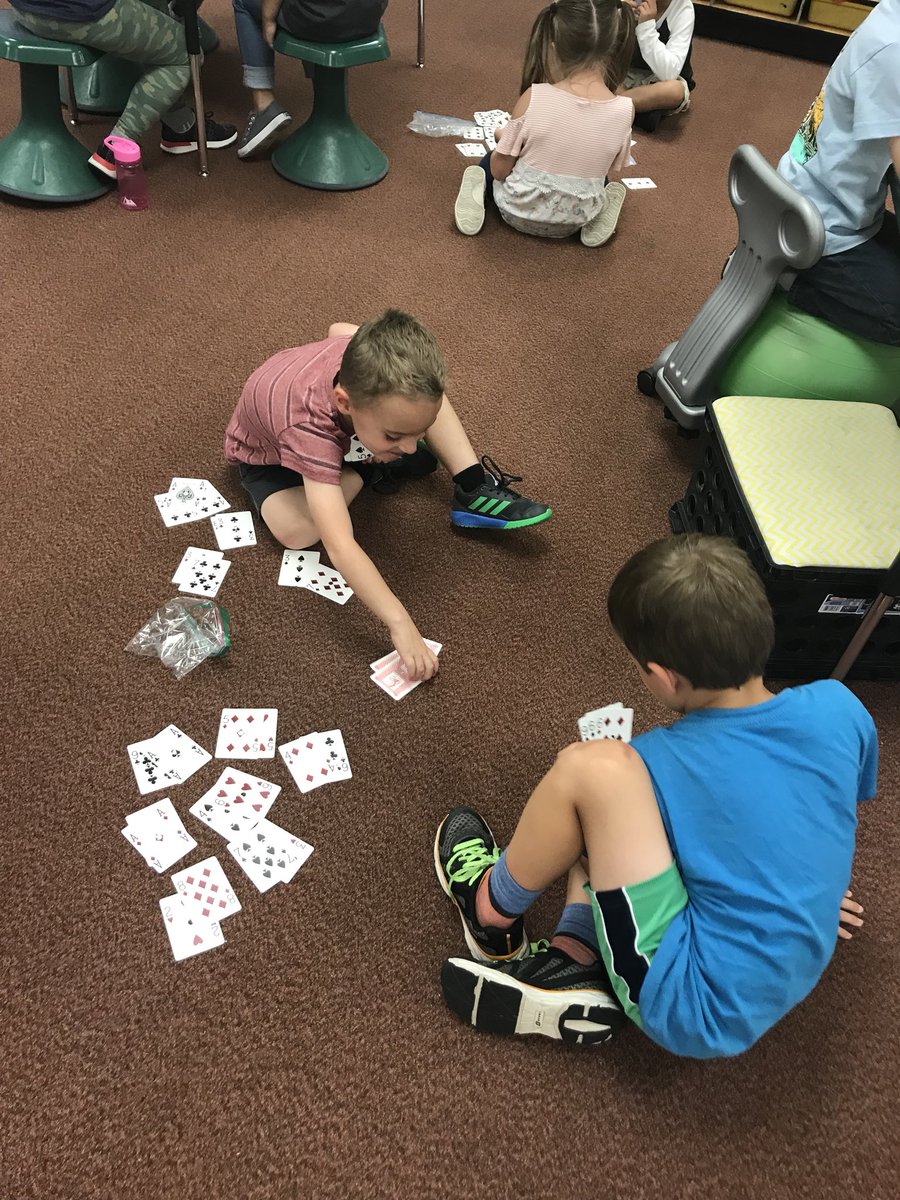 teachingwithmsg's tweet photo. Students playing #Gofish during math today. #MakeA10 #LeadLoveLearn #photobomb #ADayInFirst @TeamWestgate Thank you @kymodonnell1 for making this happen! #mylittles #flexibleseating https://t.co/7c0pd1l6Ck