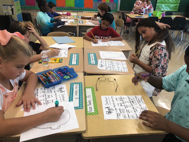 puglisilife's tweet photo. Today students completed and shared their "All About Me" Glyphs. It was a great way for them to get to know each other!@SussexES. @Puglisilife #QuackOn https://t.co/bhWJ5b4P1M