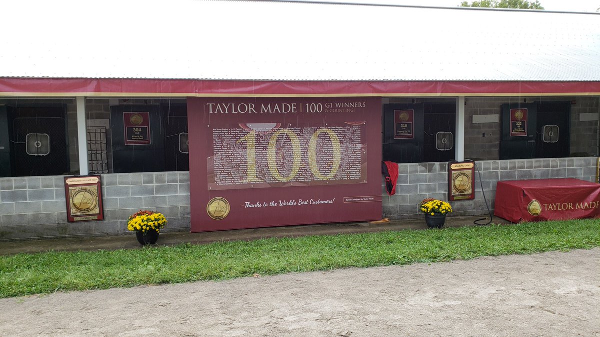 patrickmahan's tweet photo. Congrats to @TaylorMadeSales @TaylorMadeMark on this HUGE milestone! 100 Grade 1 winners raised/consigned! #TM100
@studio34pro @BloodHorse @theTDN @bloodstocknews @DRFInsidePost @RacingPost @paulickreport @DRFBreeding @TOBAhorses @CBAKy @KYTbred @TheNYRA @NTRA @ABRLive https://t.co/h0lyNrF7Di