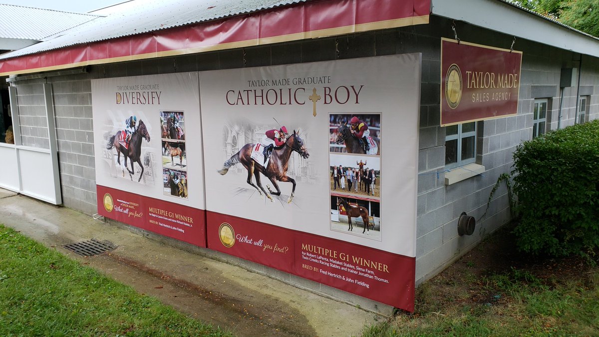 patrickmahan's tweet photo. Congrats to @TaylorMadeSales @TaylorMadeMark on this HUGE milestone! 100 Grade 1 winners raised/consigned! #TM100
@studio34pro @BloodHorse @theTDN @bloodstocknews @DRFInsidePost @RacingPost @paulickreport @DRFBreeding @TOBAhorses @CBAKy @KYTbred @TheNYRA @NTRA @ABRLive https://t.co/h0lyNrF7Di