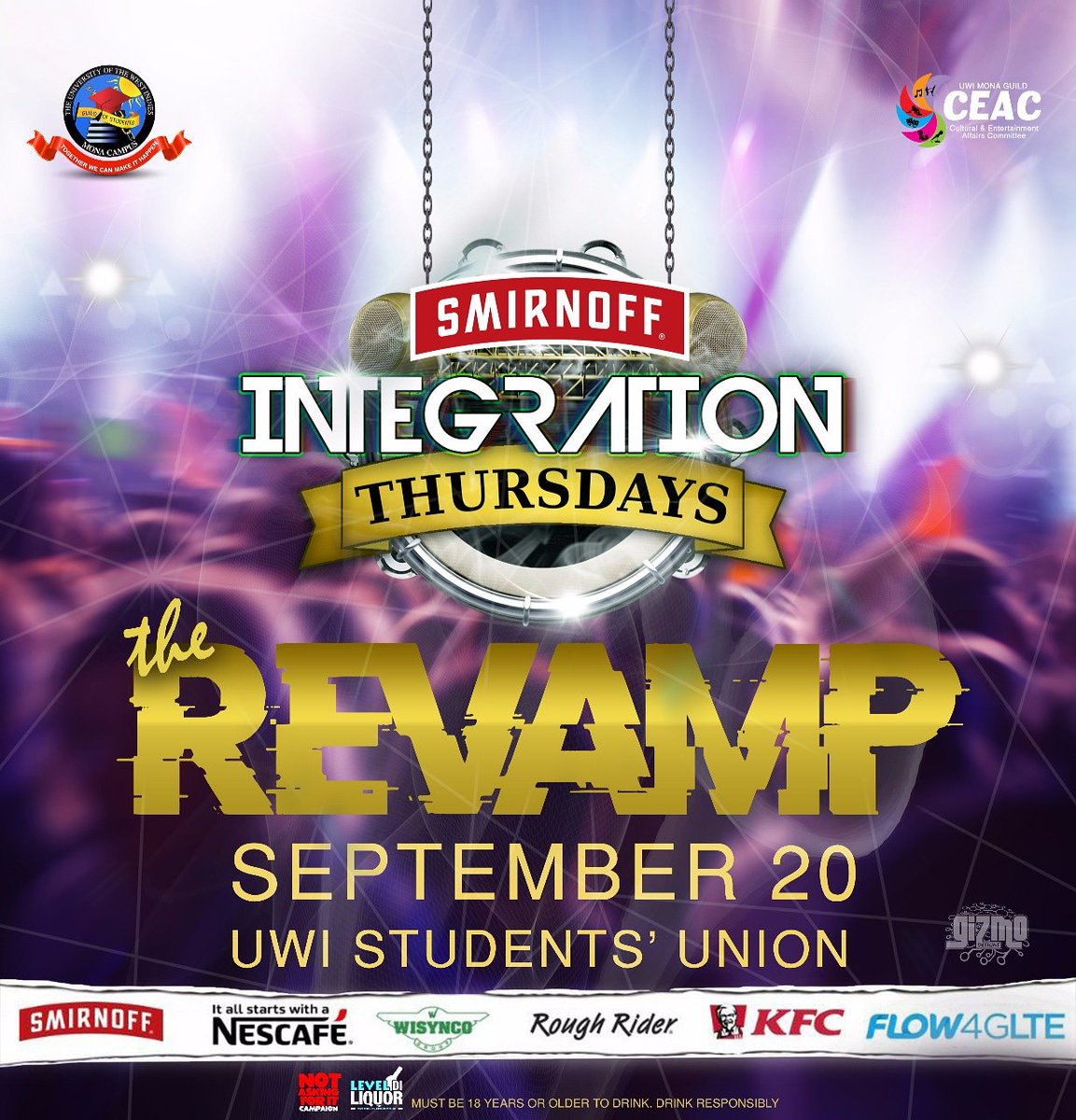 Tajae_Shepherd's tweet image. It’s the return of ‘Integration Thursdays’,🎊this and every Thursday🗓. Starting from September 20th, UWI Students’ Union will come alive with nothing but vibes🎉 and energy🔋🍻. 
#NeverMissInte #LevelDiLiquor #NotAskingForIt