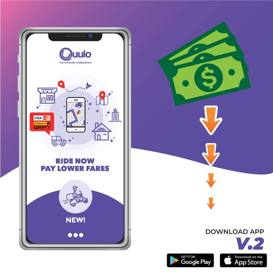 quuloMY's tweet photo. Tambang Lebih Murah ! Promo 10% - "qv2"
Muat turun app Quulo v2 dan dapatkan tambang lebih murah. Quulo v2 adalah app terbaru dari Quulo dan kita gerenti anda pasti suka. Muat turun sekarang:
Android: https://t.co/4daYljgfwF
iOS: https://t.co/HvBDrOQjYT
#Quulo
#QuuloMY https://t.co/4b5Y1oQycr