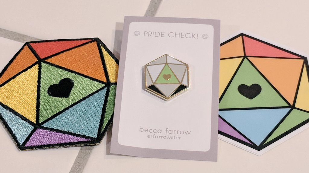 imcarolyn's tweet photo. pin and patch and sticker from the #pridecheck Kickstarter! https://t.co/tvY0QMnFLR