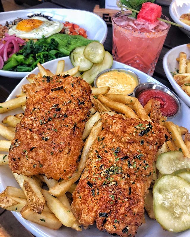 WIN $50 to @eureka_cerritos to celebrate their OPENING!🔥 FOLLOW @eureka_cerritos &amp; TAG friends to win! 🙌🏼 Here are their BEER-BATTERED FISH &amp; CHIPS w/ furikake, signature fries, smoky tartar sauce &amp; housemade pickles - Pair this dish with their all-A… ift.tt/2Crf867