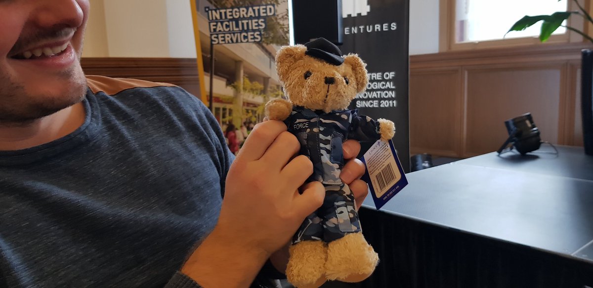 MishManners's tweet photo. We named him Harry! Krystian picked up Harry the bear in the city to help support Legacy and the @AustralianArmy. What a great way to spend a break at #HackCity2018 π
@Aus_AirForce @DeptDefence @Australian_Navy #Hackathon #SmartCities #innovation #IoT #data https://t.co/kDuGSh3nCh