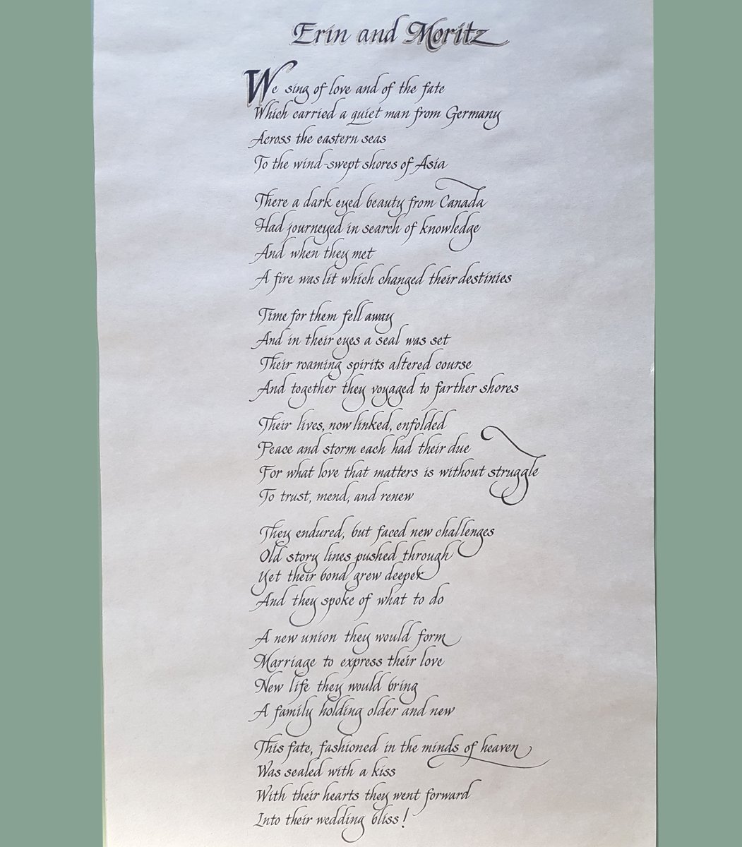 artsinmarkham's tweet photo. Awesome calligraphy works made by talented Diane Foisy!
#Calligraphycontest #handwritting #letter #calligraphyart #artsinmarkham #writing #lavalab #torontoarts #artoftheday #literary #visualarts #calligraphy #creativity #inspiration #pen #brush #scriptsongift https://t.co/bqacSvz2NB
