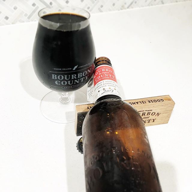 dewaddle's tweet photo. Bourbon County Brand Coffee Stout 2017. So good. @gooseisland #bcbcs #bcbc2017 #properglassware #properopener #bourboncountybrandcoffeestout #craftbeer #beertography #beerstagram https://t.co/mn9trkBWGc https://t.co/2UtrTGY3Ot