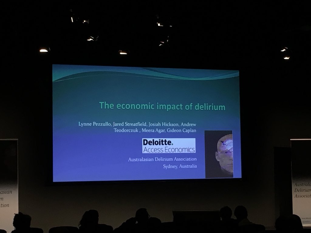 #DECLARED2018 Gideon Caplan discussing the cost of delirium.  #delirium <a href="/ANZDA_delirium/">AustralasianDelirium</a>