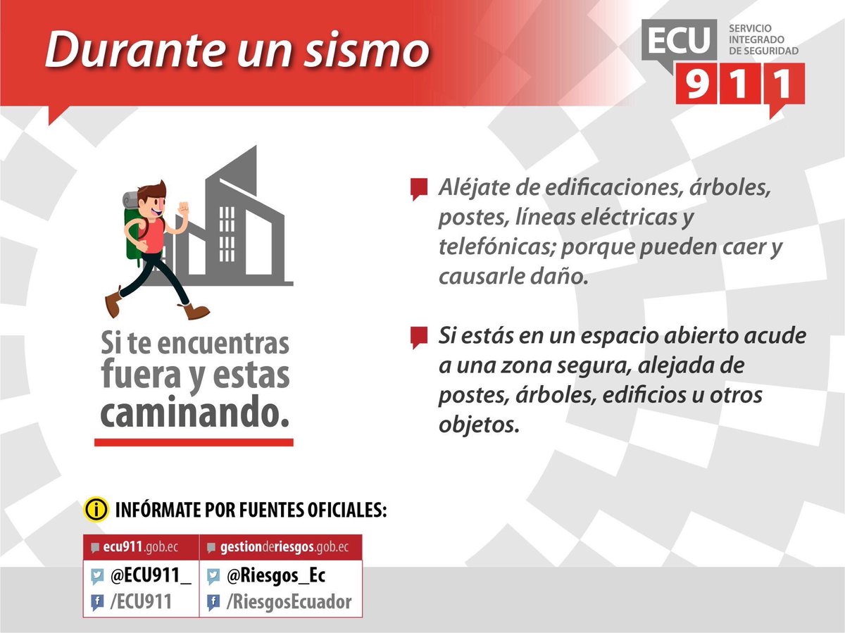 marialevicuna's tweet photo. Guardar la calma en medio de una situación de emergencia, sobre todo cuando se producen #Sismos, podría ser la diferencia entre un susto y una tragedia.
Tengamos identificados sitios seguros de refugio y vías de evacuación. 

Informarse siempre por canales oficiales. 
#Temblor https://t.co/MfbDKbuc5d
