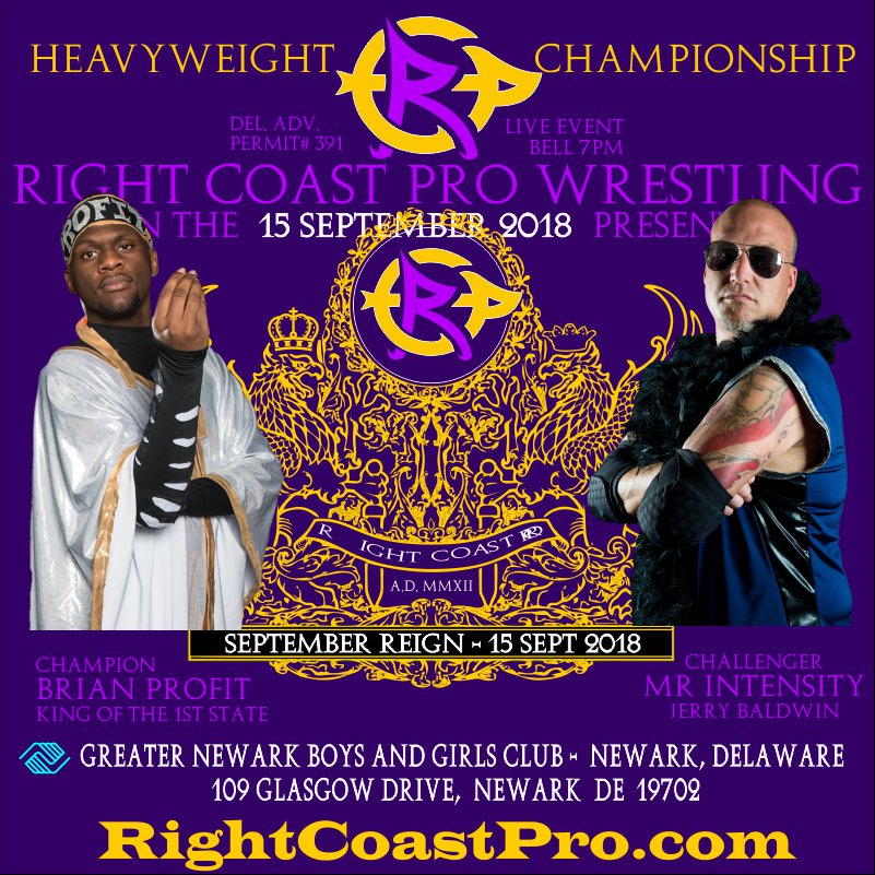 RightCoastProJJ's tweet photo. Make a trip over to the Right Coast Pro Wrestling Roster Page to see all your favorites or find new ones.
Be sure to mark September 15th on your calendar for our next live event
Greater Newark Boys and Girls Club of Delaware
https://t.co/EM4QMoEHoM https://t.co/1oW4QNVLyv