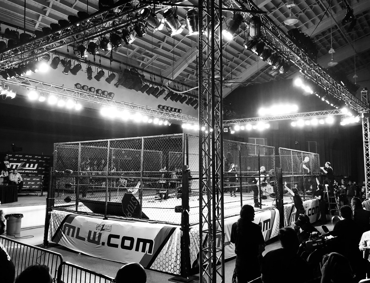 elder_sweet's tweet photo. The steel structure is erect. It’s time!  @MLW #WarGames #fFj #InternClub https://t.co/LnAPD2WgUa