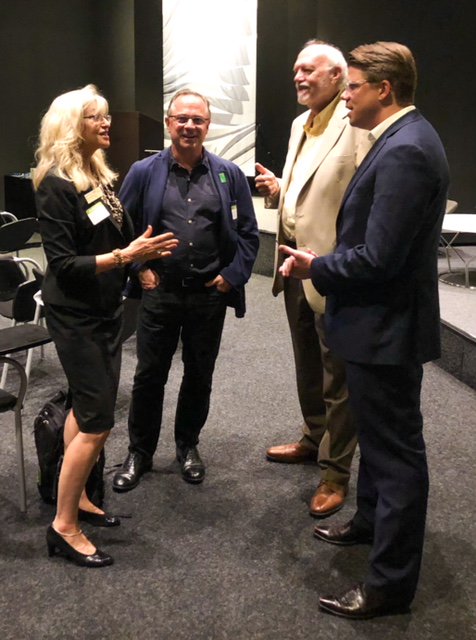 KristiKLeonard's tweet photo. Fascinating panel tonight "Designing for Equity in Parks and Public Spaces"  Learned the term"just green enough" from @Adrian_Benepe https://t.co/uARFRXUQJW