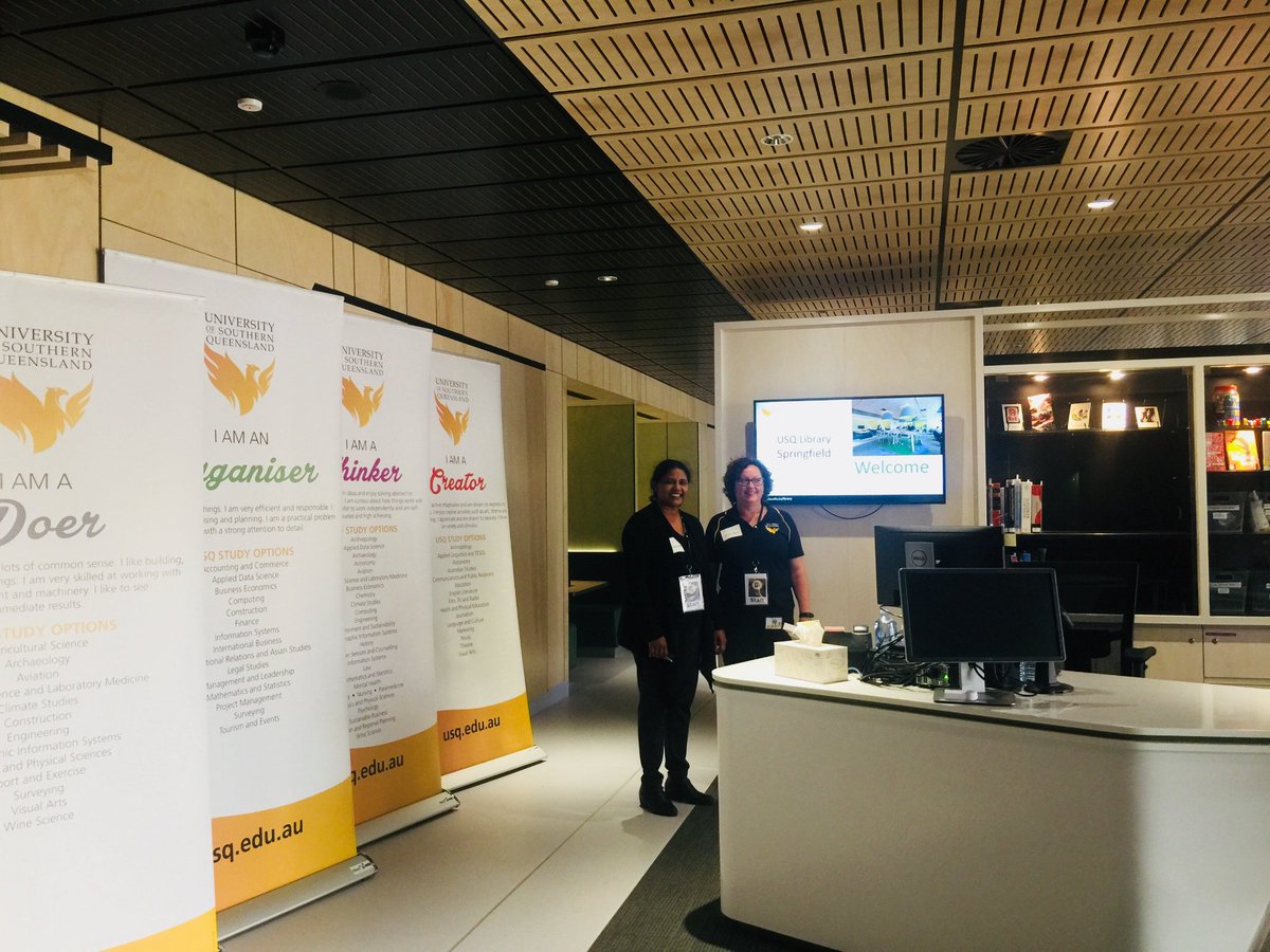 Lan_J8's tweet photo. Don’t forget to visit the fabulous new #USQSpringfield Library and the friendly, helpful staff! #OpenDay  #USQBecomeMore https://t.co/WmHRsL5pee