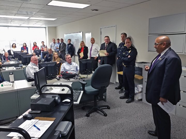 sanmateoco's tweet photo. Scenes from @BAUASI #YellowCommand regional disaster response exercise today at @SMCSheriff Office of Emergency Services. With our 20 city partners, local agencies & @sanmateoco departments, we tested & evaluated ways to better serve #SMCounty during a big emergency. #SMCready https://t.co/PRCfjwQt1H