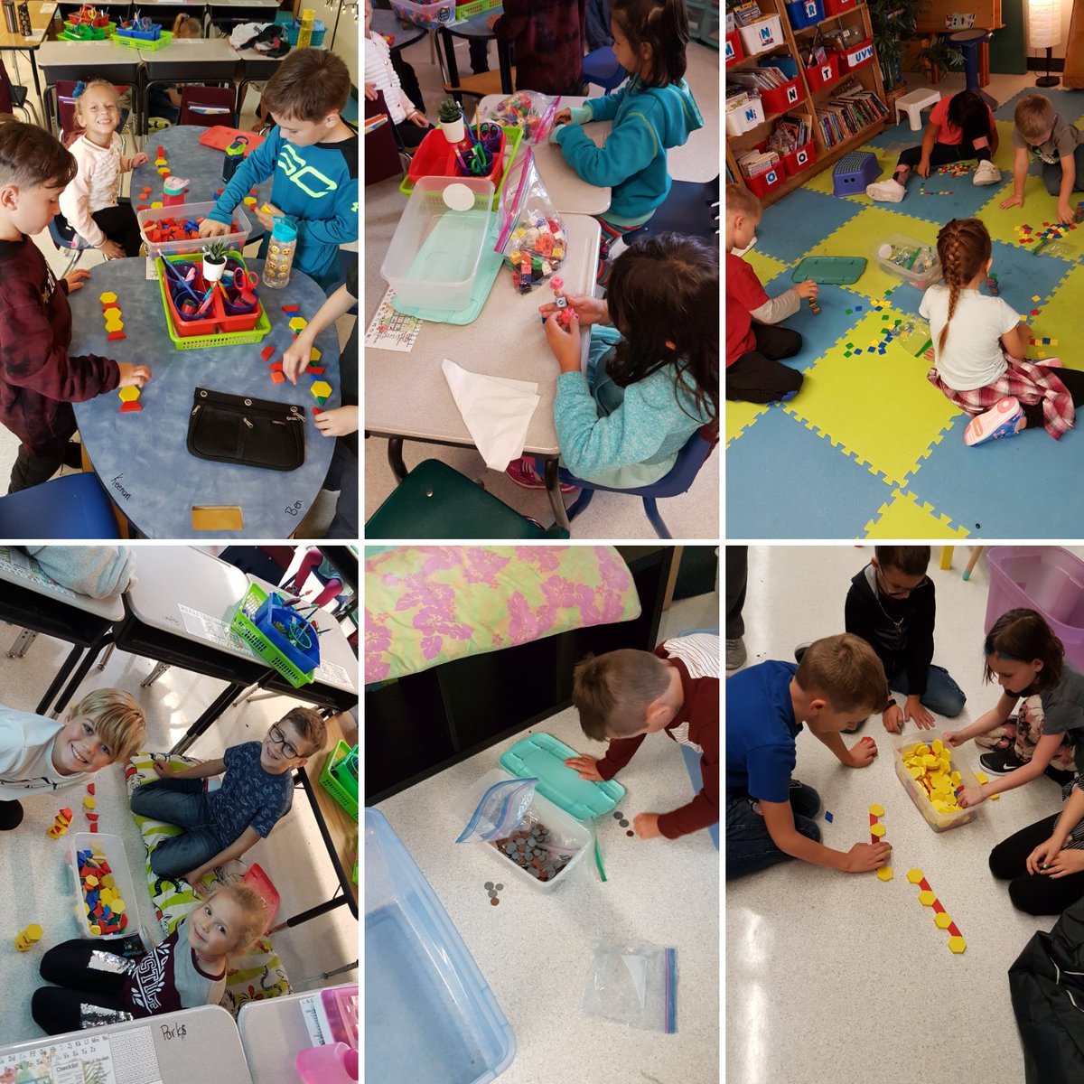 Beginning the new Grade 2 year with math, friendship, and collaboration! So excited to see the growth and smiles for the year ahead! #engagedlearners #grade2 #ENDhuskies #makingpatterns