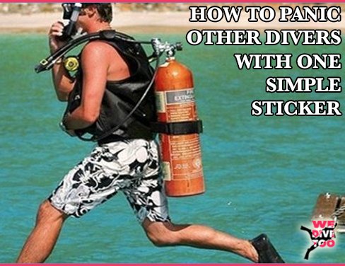 If there’s a funnier tank sticker, I’ve not seen it.
#scubadiver #scubadiving #wedivetoo