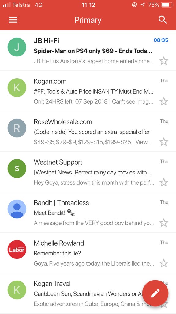 <a href="/gmail/">Gmail</a> These are examples of e-mails appearing in my Primary inbox that used to be in Promotions.
