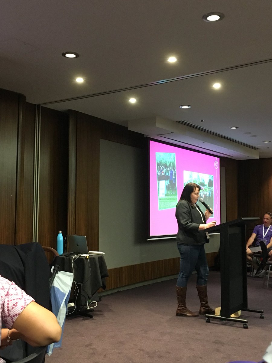 LindseyReece28's tweet photo. The incredible Renee opening #parkrunauconf18 with how she is a healthier happier person as a result of parkrun #loveparkrun #herego @parkrunAU @timoberg78 @DrScottWatkins https://t.co/MmWfT0KIML