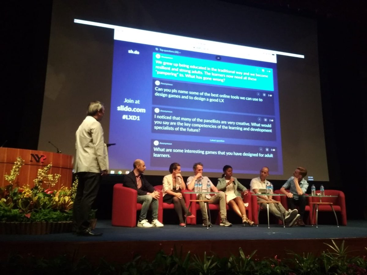 Panel discussion on the future of learning at LXD conference Singapore  #lxdcon #learning <a href="/nfloor/">Niels Floor</a> <a href="/lxdcon/">LXDCON</a> <a href="/nilsroemen/">nilsroemen</a> <a href="/diederikbosscha/">Diederik Bosscha</a> <a href="/kemilabinjo/">Kemi Labinjo</a>