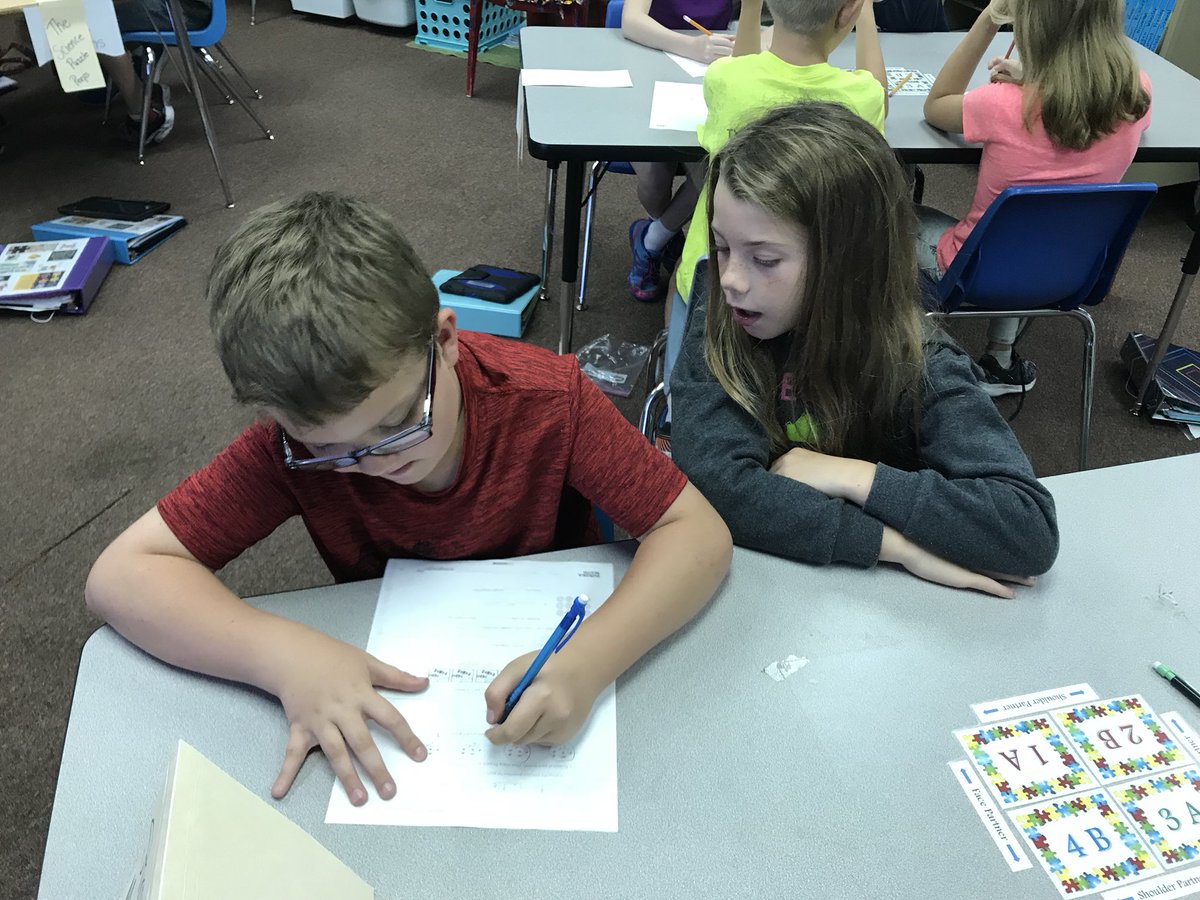 Jonesm_we's tweet photo. #Kagan #RallyCoach #ItsAllAboutEngagement @WestyElemSchool @KaganOnline 3rd graders using Rally Coach to work as #ShoulderPartners in #Math Students receive immediate #feedback and #praise, along with practicing #patience as they take turns in the structure. https://t.co/fXozW7pnXQ