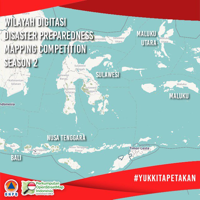 hkb_26april's tweet photo. #mappingCompetition2018 Sobat Mapper, taukah kamu Disaster Preparedness Mapping Competition Season 2 telah berlangsung sejak tanggal 01 Juni – 05 Agustus 2018

#YukKitaPetakan
#MappingParty2018
#SiapUntukSelamat
#OpenStreetMap
#IDVolunteering
#BudayaSadarBencana https://t.co/iOK9UBfXjh