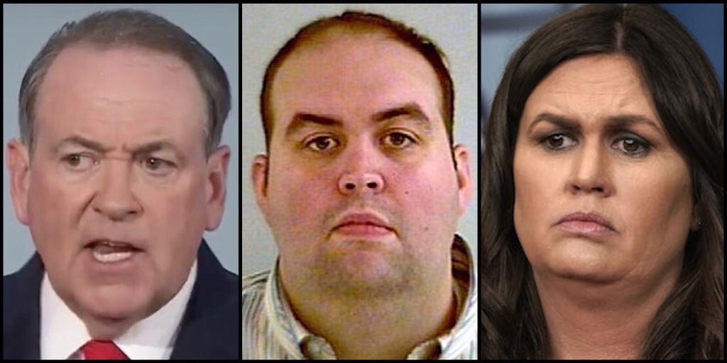 Dear Governor Mike Huckabee:
You raised a couple of sociopaths.Your daughter traffics in lies for a living as she tortures and murders truth. Your son traffics in canine abuse as he tortures and murders dogs. Great job parenting, Governor.