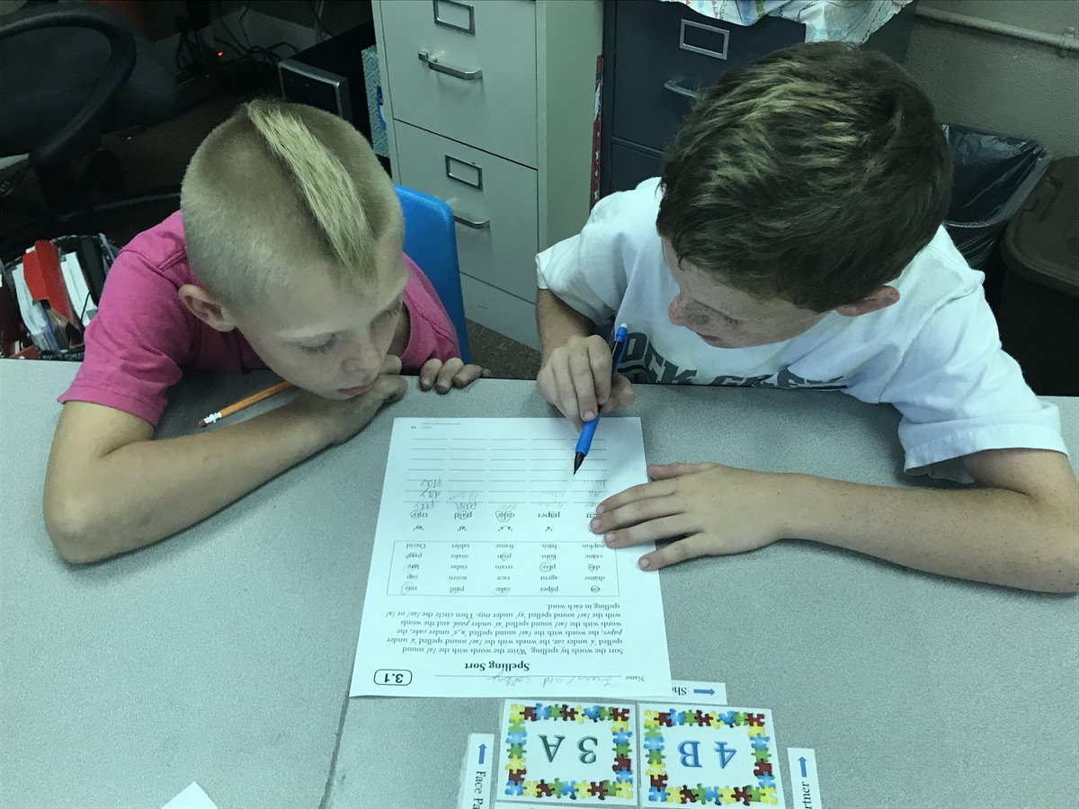 Jonesm_we's tweet photo. #Kagan #RallyTable @KaganOnline @WestyElemSchool 3rd & 4th grades using it with #math to practice math facts and #ELA to sort words with long a sounds in different spellings. #patience #ShoulderPartners #ItsAllAboutEngagement #PracticeAndProcessSkills #CooperativeLearning https://t.co/ccsGW8qyCT