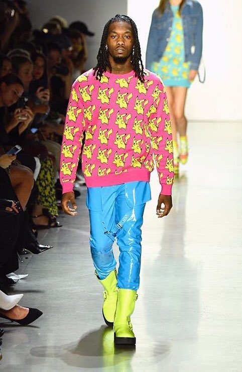 Recape_Magazine's tweet photo. FASHION WEEK DE NEW YORK l’artiste @offsetyrn du groupe @Migos défilé pour @itsjeremyscott 📸🔥 https://t.co/gaYfYetZIc