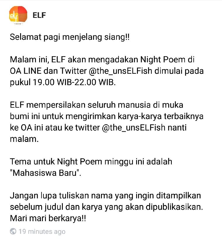 the_unsELFish's tweet photo. Silahkan kirim karya mu cukup dengan mention twitter kami, ditunggu ya! :) https://t.co/hhPqaF7uPR