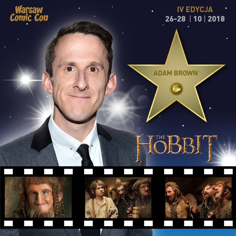 Słyszeliście, że od wczoraj mamy kolejną gwiazdę październikowej edycji? To Adam Brown, którego musicie kojarzyć z ról w Hobbicie czy Piratach z Karaibów :)