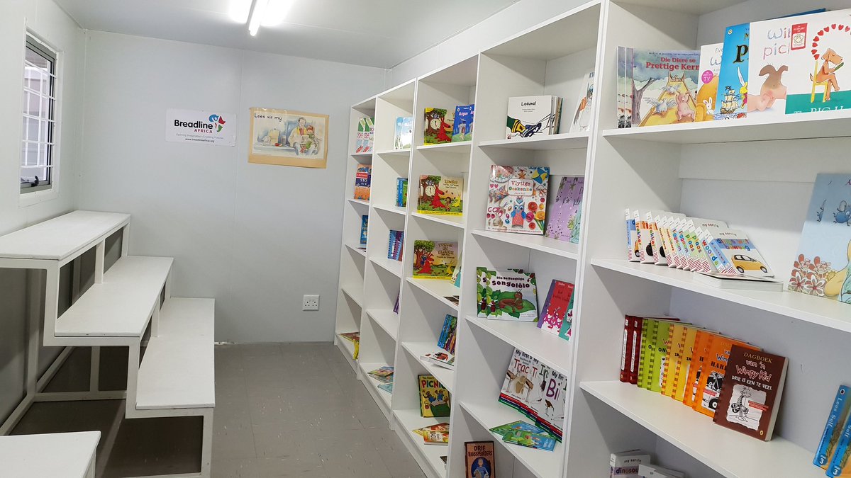 BreadlineAfrica's tweet photo. We are launching a Reading Room at BabbelBekkies Educare Centre in Prince Alfred Hamlet. The wait is over and the kids are excited. A big Thank You to our Cyclists who made this day possible.
#OpeningImagination #Breadline25 #Enablingfutures #literacymonth18 https://t.co/9Fj5nhUlmb