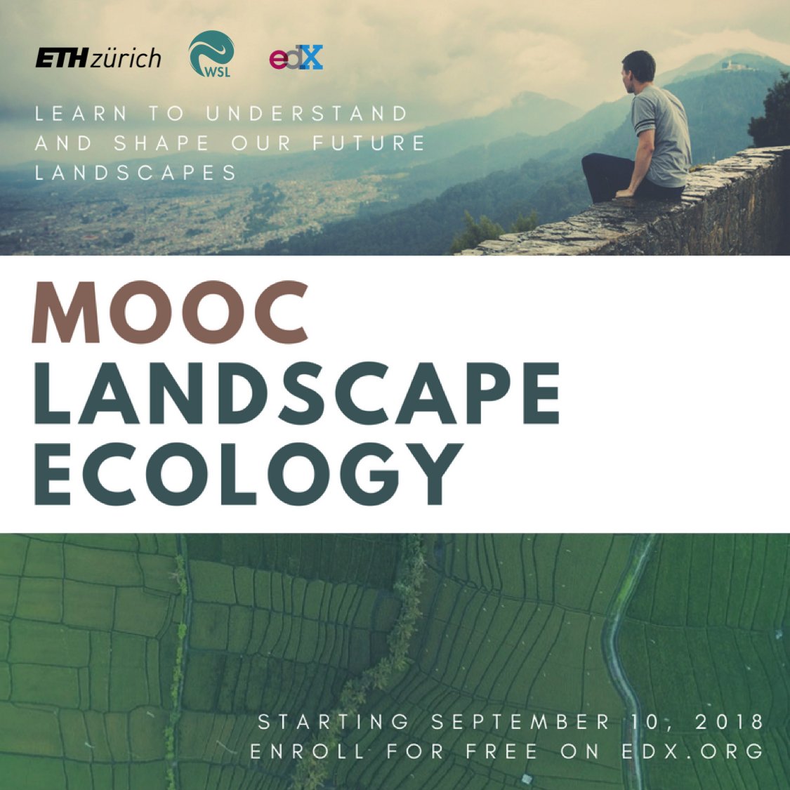 Learn to understand and shape our future landscapes. Join inspiring participants from over 100 countries in the first Massive Open Online Course (MOOC) on Landscape Ecology. More at: edx.org/course/landsca… #ETH #MOOC