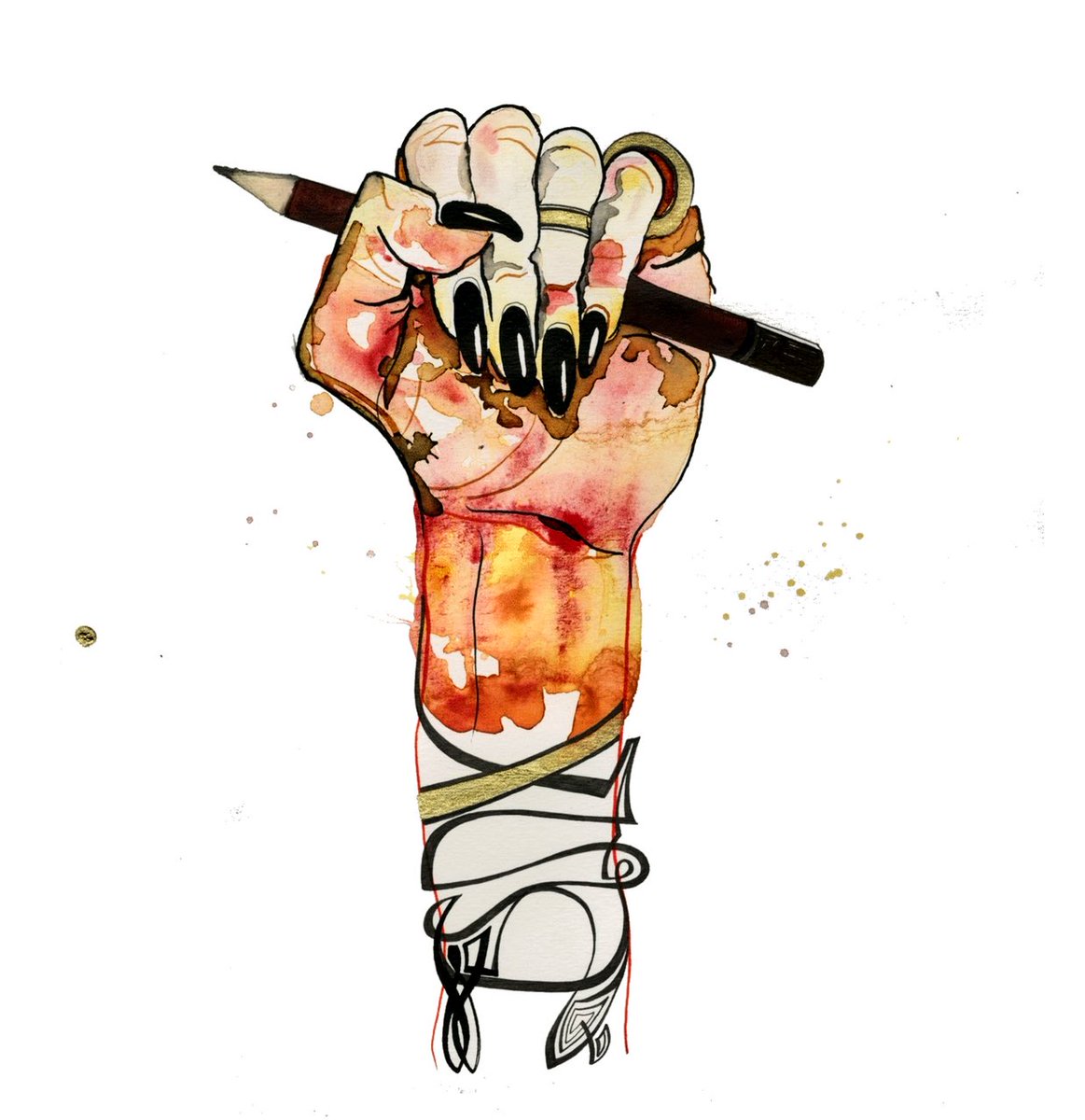 ShayDRap's tweet photo. This is the beautiful artwork that  was hand painted &amp; given to me in person by a artist I fell in love with @inkylayla - I explained what I wanted &amp; she got it immediately. Im so honoured that its my album cover! 

Human Writes | Coming Soon https://t.co/ApEyH3HBxB