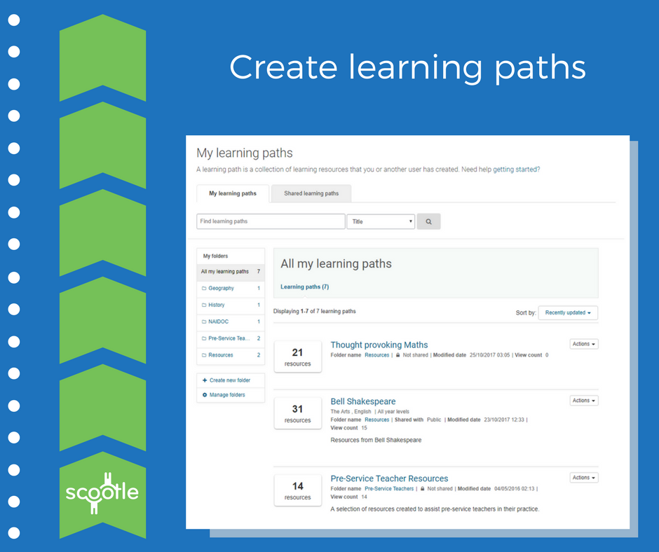 scootle's tweet photo. Create learning paths to map out your lesson plans and/or save resources that you want to come back to #scootle #auedchat #edchat #AusCurr #AussieED #learningpath https://t.co/0E5iBecSk0 https://t.co/gPhv9rtsIb