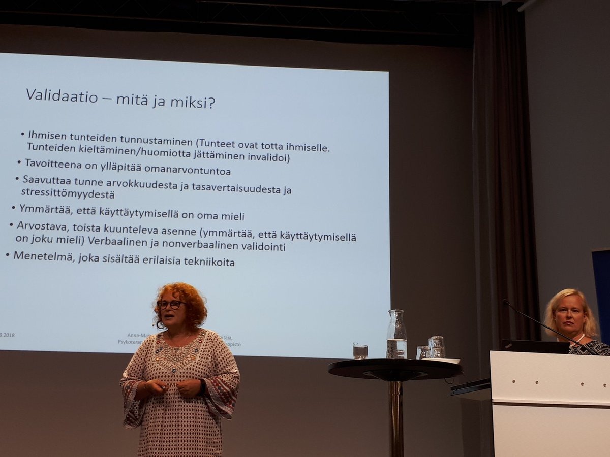 SuPerLiitto's tweet photo. Muistisairaan kohtaamisesta kertoo Anna-Maija Ruhanen @StadinAO #lähihoitaja2018 #lähihoitajat #superliitto #validaatio #tunteva https://t.co/g57vHT8MF3