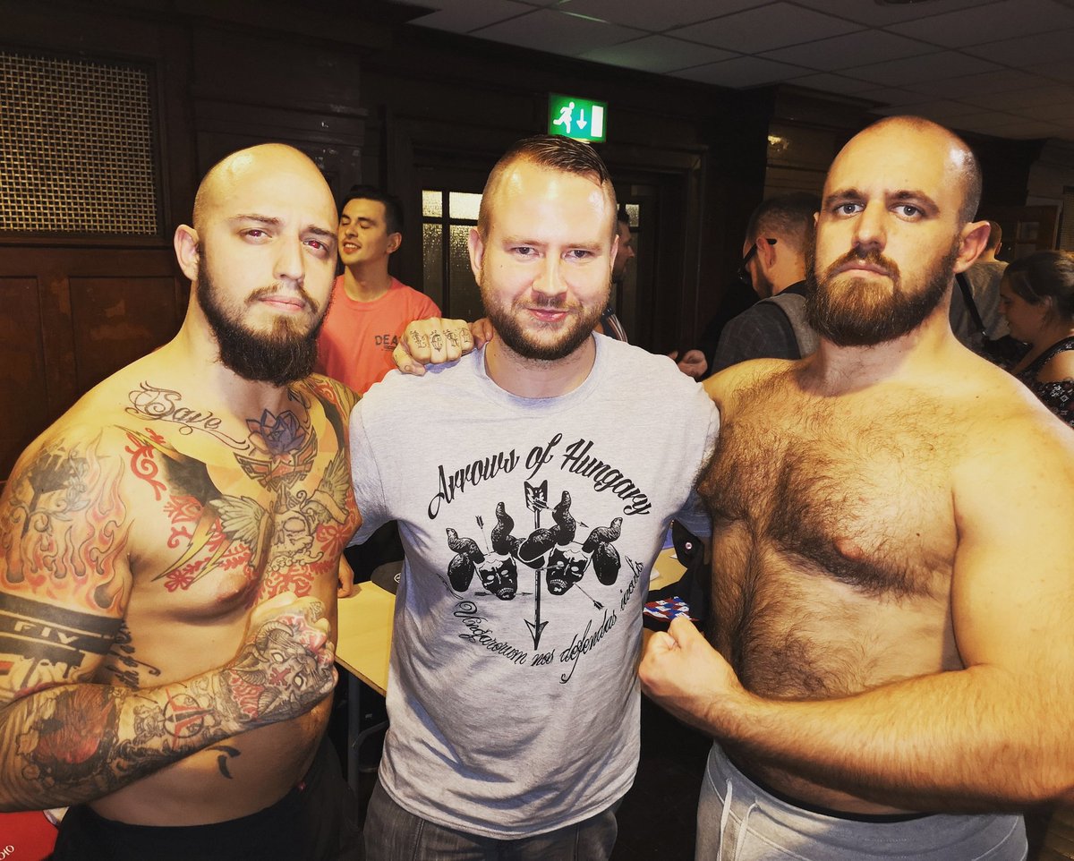 andyward1988's tweet image. The lads!  Icarus &amp;amp; Dover, the Arrows Of Hungary!  Love how these guys are building their fan base and have more and more support from the crowd every time I see them! #ArrowsOfHungary #RevPro #YorkHall #AndysWrestlerTees