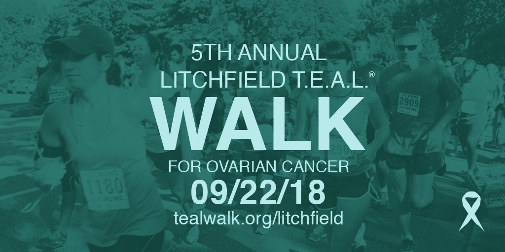 15 Days To Go! Register today!

Walk &amp; raise awareness for ovarian cancer at the 5th Annual Litchfield T.E.A.L.®  Walk - Litchfield Community Field, CT on 9/22. Enjoy the day with family and friends while supporting a great cause! #TellEveryAmazingLady <a href="/tealwalk/">Tell Every Amazing Lady®</a> #WeWalkWithLisa