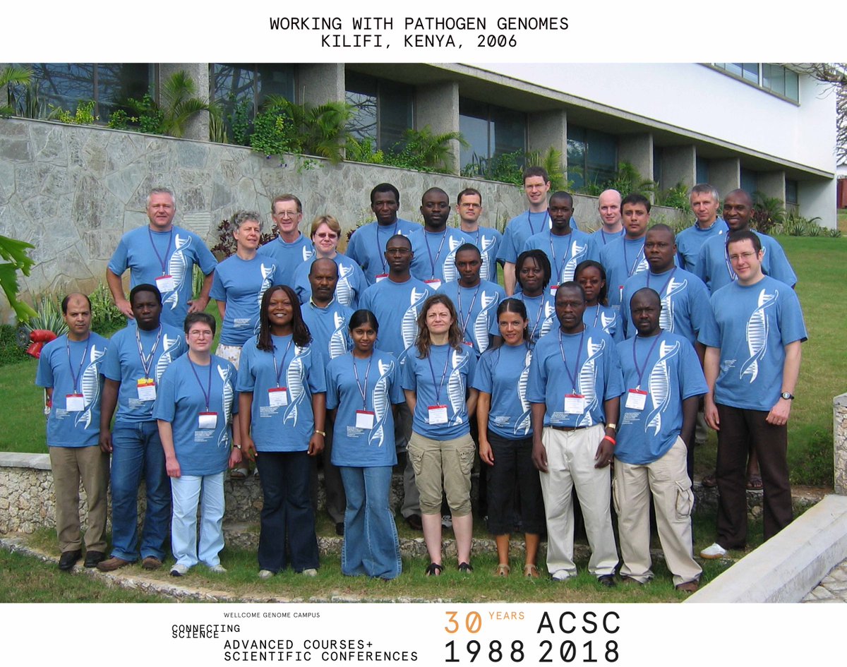 eventsWCS's tweet photo. Here is the team at the very first course held in Kilifi, Kenya in 2006. Based at the @wellcometrust Unit, this type of training is dedicated to improving #biomedical understanding and #healthcare, as well as alleviating the burden of #disease in developing communities. #ACSC30 https://t.co/lU8w0bkRJA
