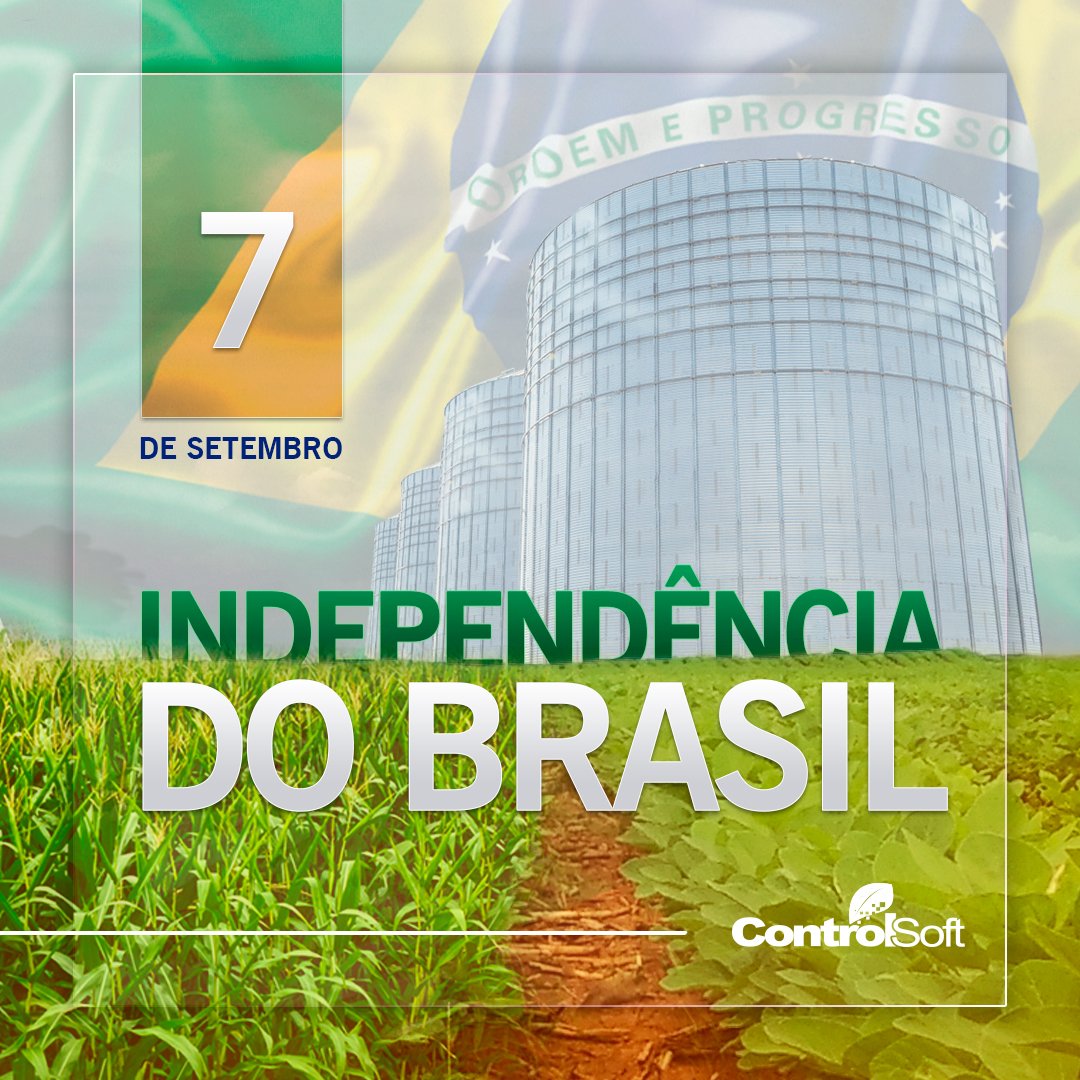 controlsoftagro's tweet photo. "Independência ou Morte!"
No dia 7 de Setembro, nossa pátria completa 196 anos de independência!
.
.
.
.
.
.
.
#ControlSoft #CSDataComemorativa #IndepêndenciadoBrasil #7deSetembro https://t.co/im2P3BTsDw